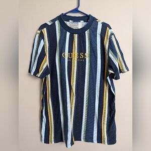 Guess Originals Sayer Blue Short sleeve t-shirt striped mens size M